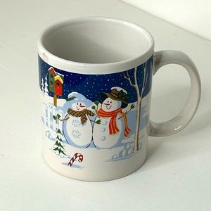 Vintage Snowman/Woman Mug